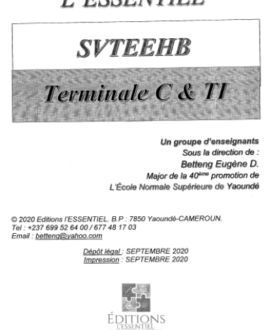 L'essentiel SVTEEHB / Terminales C et TI